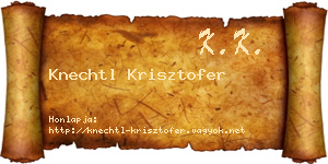 Knechtl Krisztofer névjegykártya